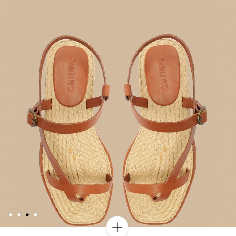 Farm Rio Camel Cross Strap Sandal